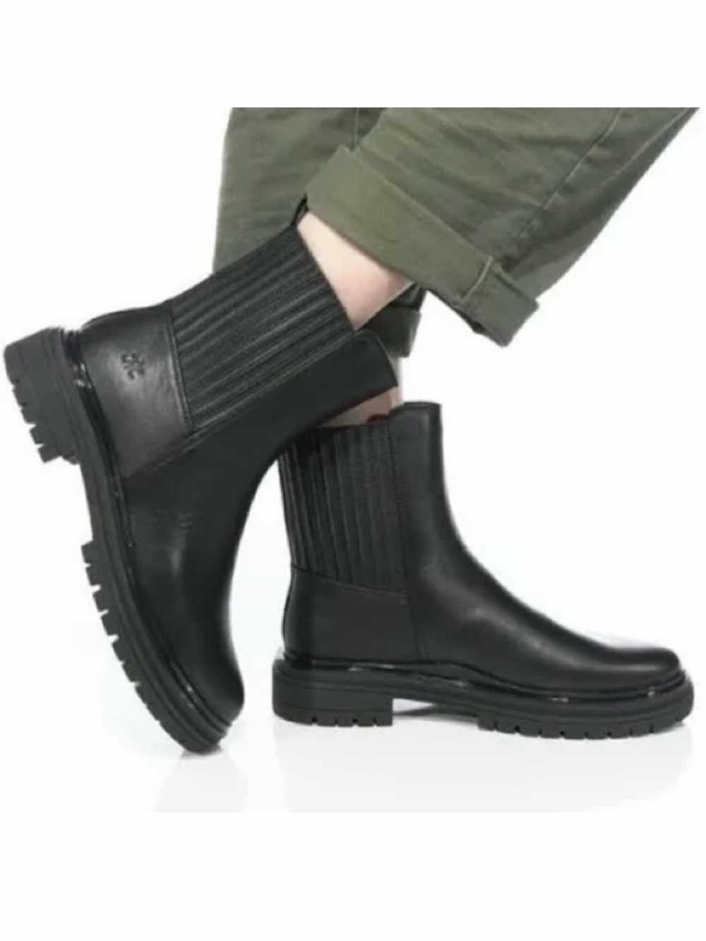 Johnston & Murphy Gianna Gore Black Ankle Boots Size 9.5